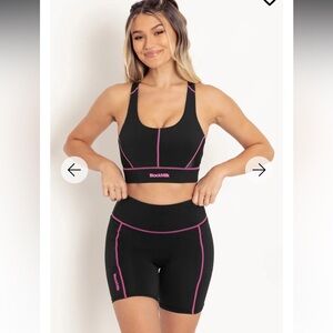 Blackmilk Power Up Lines HW Pocket Panelled Bike Shorts - Limited XL